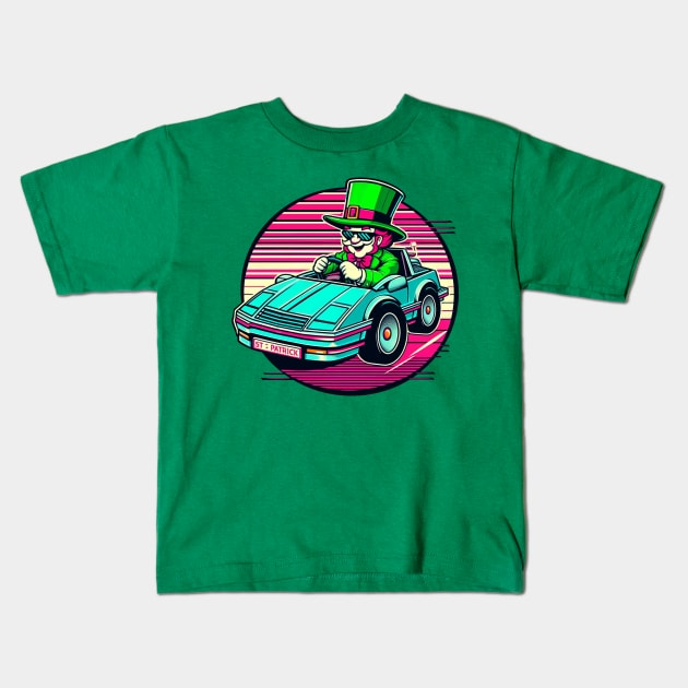 Emerald Leprechaun Express Kids T-Shirt by athirdcreatives